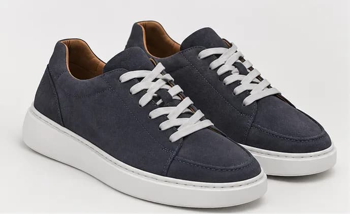 Lacivert Süet Sneaker